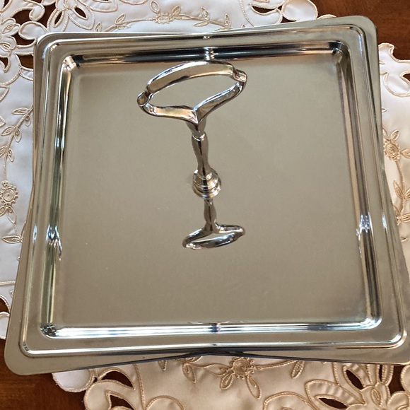 MCM Chromium Tray with removable handle by Hellerware in good vintage condition - Picture 3 of 6